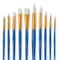 White Synthetic Acrylic Round & Flat 10 Piece Brush Combo By Artist's Loft® Necessities™